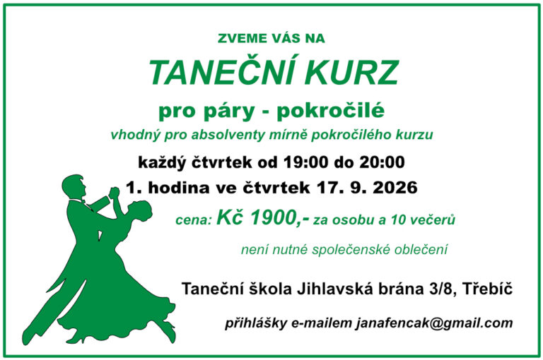 Přečtete si více ze článku Taneční kurz pro páry – pokročilé