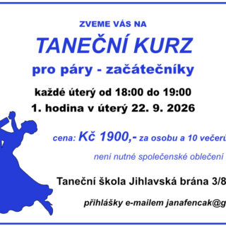 Taneční kurz pro páry – začátečníky